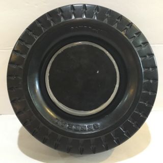 VINTAGE GENERAL TIRE POWER - JET ADVERTISING RUBBER TIRE GLASS ASHTRAY 2