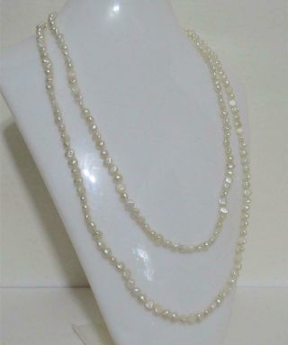 Gorgeous Vintage Freshwater Baroque Pearl Necklace 48 Long 24 " Drop