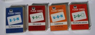 Vintage 1962 Set Of 4 Whitman Help Yourself Flash Cards