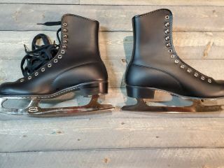 Vintage Ice Skates Size 6 Narrow black 3