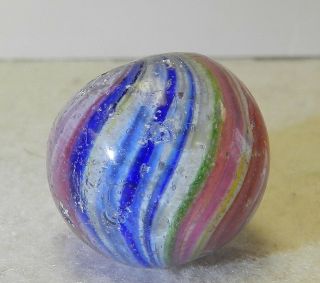 9351m Vintage German Handmade Onionskin Shooter Marble.  91 Inches