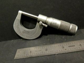 Vintage Lufkin 1621v / 0 - 1 Inch Micrometer
