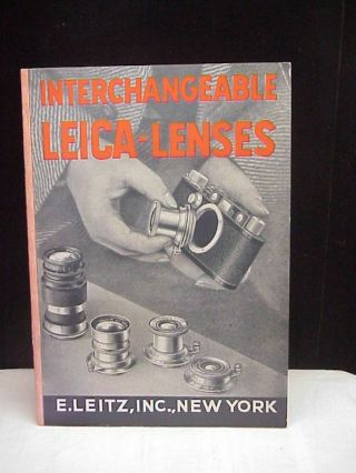 Vintage Interchangeable Leica - Lenses Information And Price List Brochure 1934