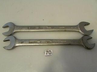 Vintage Hazet Little A 450 Wrench Set 9/16 " X 1/2 " & 7/16 " X 3/8 " German Tool