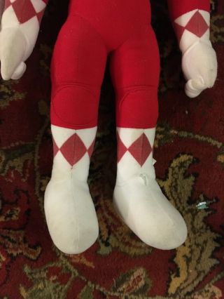 Vintage Mighty Morphin Power Rangers Plush Doll Pink And Red Ranger 1993 3