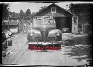 M7 N Vintage Amateur Negative To Make Photo From - Good Shot Of Car 1946