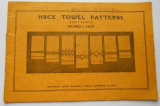 Vintage Huck Towel Patterns 1st Series By Mildred Kreig 15 Pages Copyright 1936