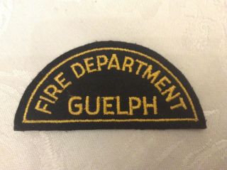 Vtg Guelph Ontario Canada Fire Department Patch
