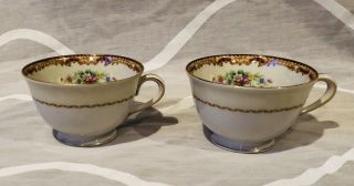 Vintage Adline China Made In Occupied Japan Teacups Set Of 2 Very Hard To Find
