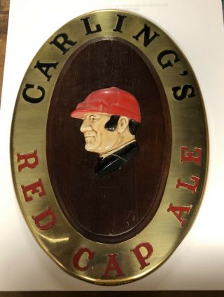 Vintage Carling’s Red Cap Ale Sign Cleveland Ohio