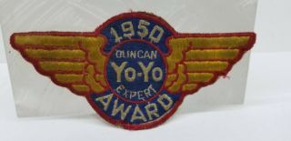 Vintage 1950 Duncan Yo - Yo Expert Award Patch