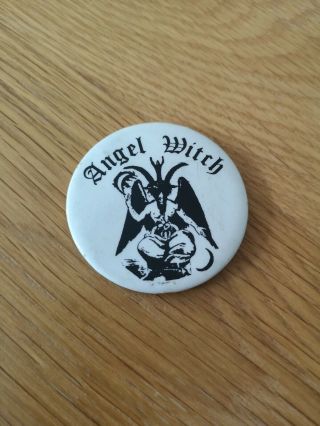 Vintage Metal Band Angel Witch Large Metal Pin Badge Circa 70s/80s