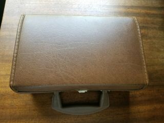 Vintage Vinyl Brown Audio Cassette Carrying Case 12 Slots