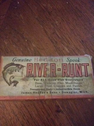 Vintage Heddon River Runt Spook Floater 9400 - Xry Lure Box