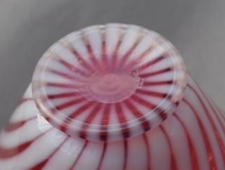 Vintage 1940s Fenton Art Glass Cranberry Opalescent Swirl 5 