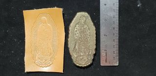 Vintage Brass Virgin Of Guadalupe Letterpress Stamping Leather Embossing Die
