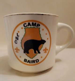 Bsa Vintage Stoneware Coffee Mug Camp Baird Lnc Boy Scouts