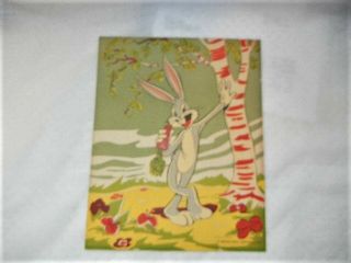 Vintage Warner Bros Cartoons Inc Bugs Bunny Print Embossed Colors 10 " X 8.  1/4 "