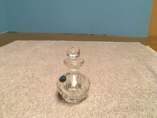 Rogaska Elegant Vintage Crystal Cut Glass Perfume Bottle With Stopper Dauber 4 "