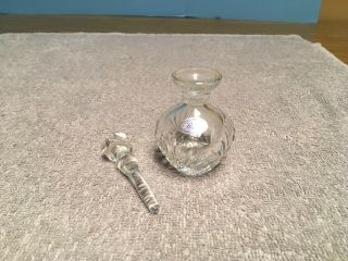 ROGASKA Elegant Vintage Crystal Cut Glass Perfume Bottle with Stopper Dauber 4 