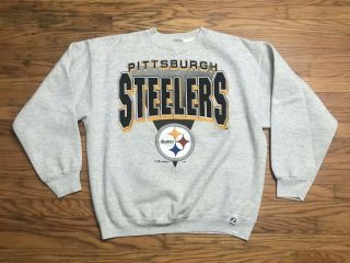 Vintage 90’s Pittsburgh Steelers Logo 7 Crewneck Sweatshirt Size Xl