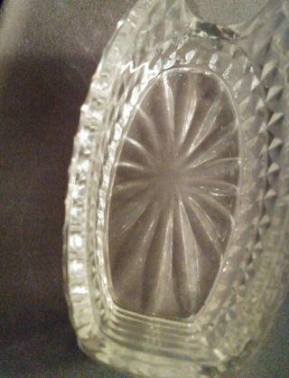 Vintage Heavy Crystal Clear Glass Silverware Fork Spoon Holder / Spoon Rest 2