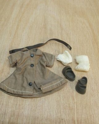 Vintage Tiny Terri Lee Tagged Brown Girl Scout Brownie Dress For 10 " Doll