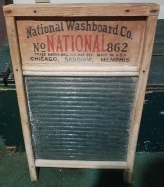 Vintage Antique National Washboard Company No 862 Clothes Washer Chicago Saginaw