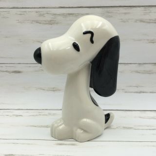 Vintage Hand Painted Snoopy Peanuts Ceramic Figurine Statue 7 "