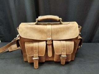 Vintage Brown Leather Camera Bag