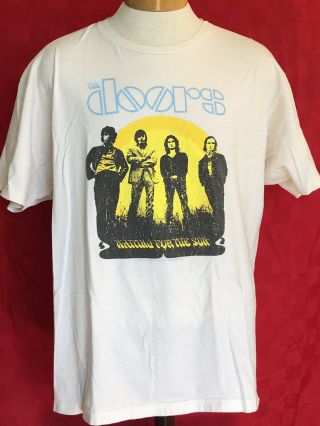 The Doors 1968 waiting for the sun concert tour T - shirt classic rock Vintage St 3