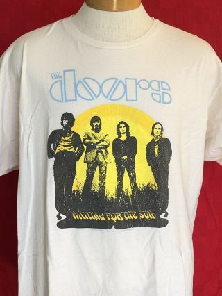 The Doors 1968 waiting for the sun concert tour T - shirt classic rock Vintage St 4