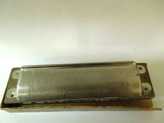 Vintage M.  Hohner Marine Band Harmonica Made In Germany Key Of C