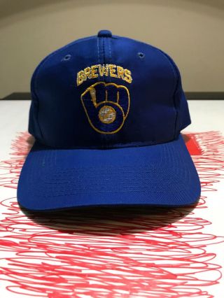 Milwaukee Brewers Vintage Baseball Hat Cap Snapback 90s Nwt Rare Yount