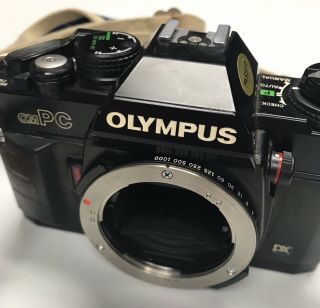 Olympus OMPC Camera Body Only 35mm SLR Film Camera With Olympus Vintage Strap 2