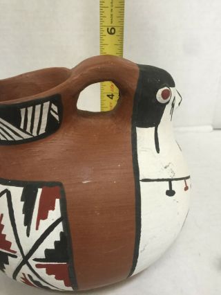 Vintage Mata Ortiz Bird Pot Pottery 3