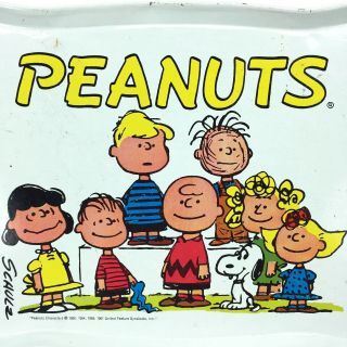 Vintage Peanuts Metal Tray,  Children 