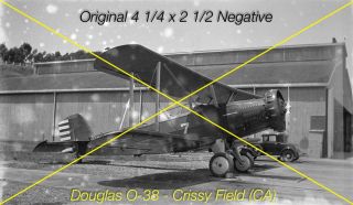 Negative 4 1/4 X 2 1/2 Inch Pre - War Vintage Us Air Corps Douglas 0 - 38
