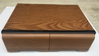 Vintage Vhs Video Tape Case 2 Drawer Faux Wood Cabinet/box/storage Wood Holds 18