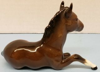 Vintage Beswick Horse Colt Foal Figurine Brown Porcelain Made In England 915