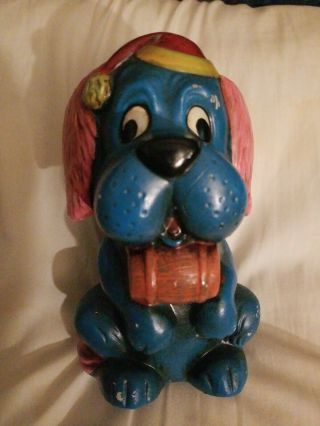 Vintage Carnival Prize Chalkware/plaster Dog Bank