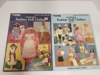 Crochet Fashion Doll (barbie) Clothes.  Vintage,  Leisure Arts Leaflet 1 And 2.