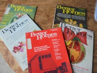 Vintage 5 Issues Of Better Homes And Garden 1968,  1970,  1973