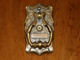 Vintage Amerock Carriage House Door Knocker With Peephole 5 1/4 X 3 "