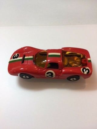 Vintage Aurora / T Jet Dino Ferrari 3 - Red - H O Slot Car