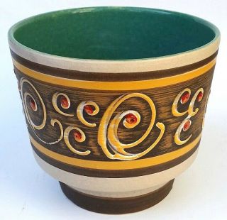Belgium Mid Century Modern Ceramic Pottery Planter Bowl Vintage