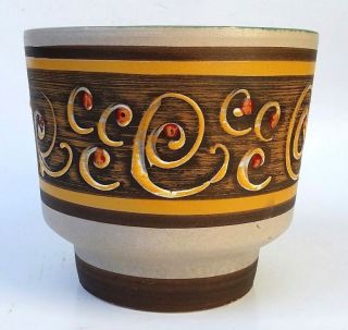 Belgium Mid Century Modern Ceramic Pottery Planter Bowl Vintage 2