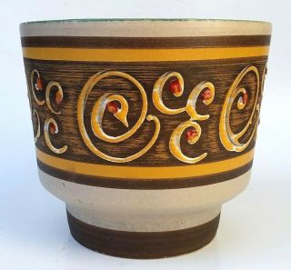 Belgium Mid Century Modern Ceramic Pottery Planter Bowl Vintage 3