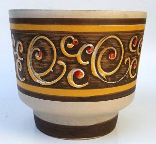 Belgium Mid Century Modern Ceramic Pottery Planter Bowl Vintage 4