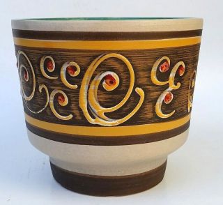 Belgium Mid Century Modern Ceramic Pottery Planter Bowl Vintage 5